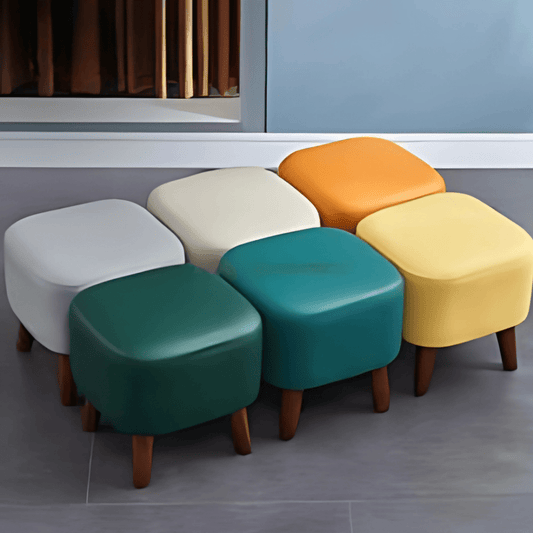 1 Seater Luxury Leathered Stool - 1530 - myhomestyle.pk