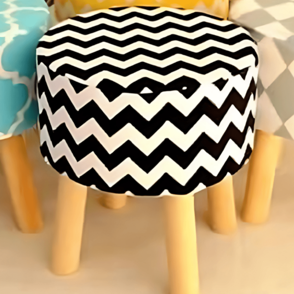 1 Seater Luxury Round Stool - 1538 - myhomestyle.pk