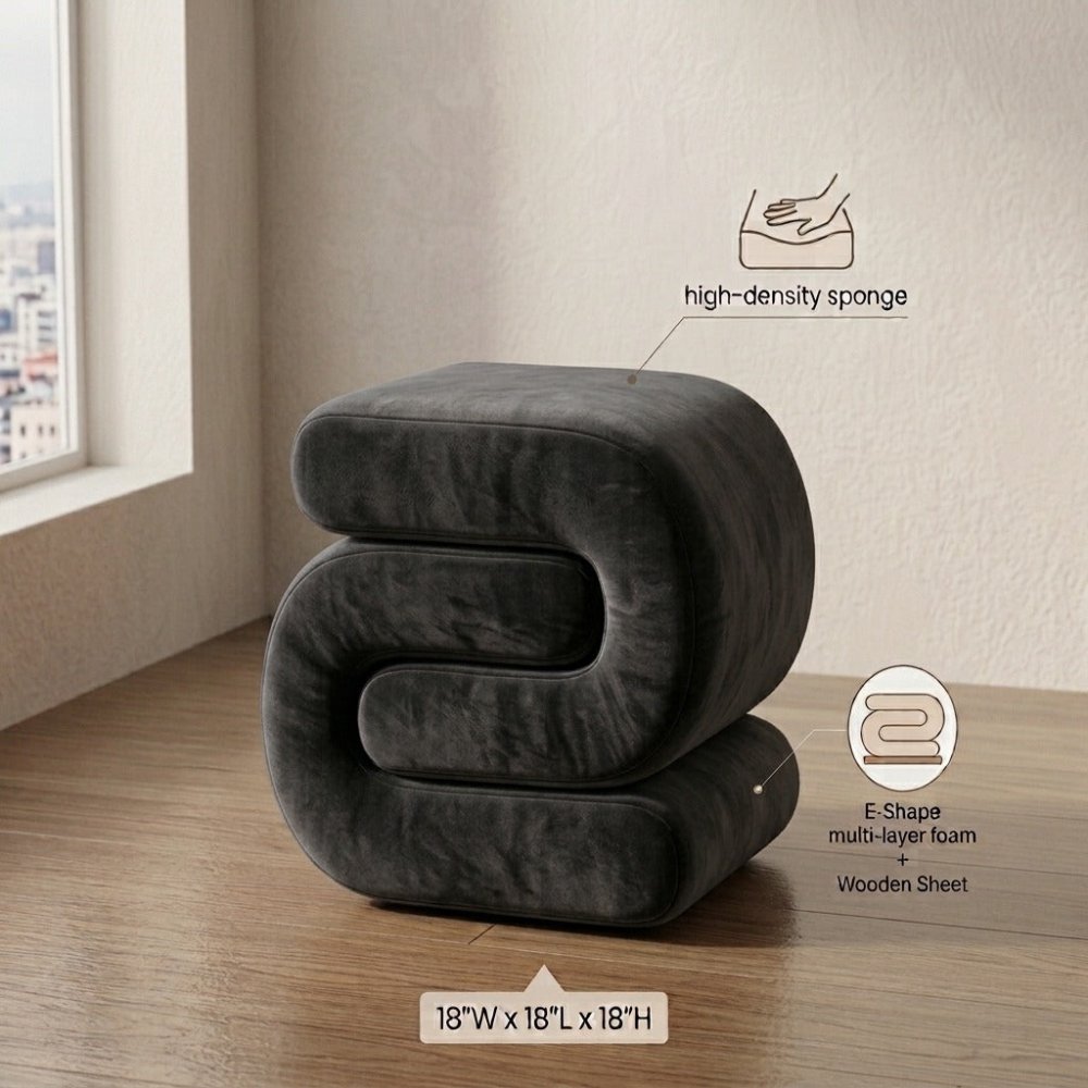 1 Seater Oval style Stool - 1595 - myhomestyle.pk
