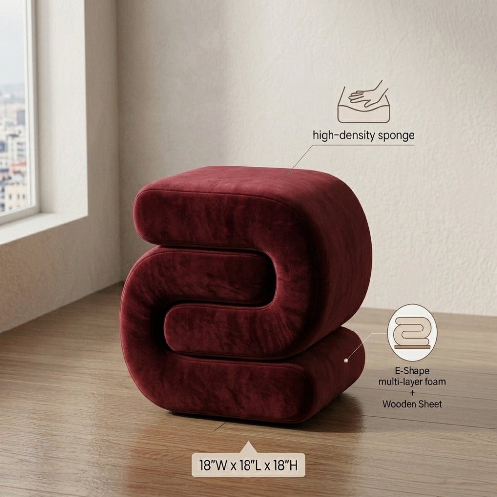 1 Seater Oval style Stool - 1595 - myhomestyle.pk