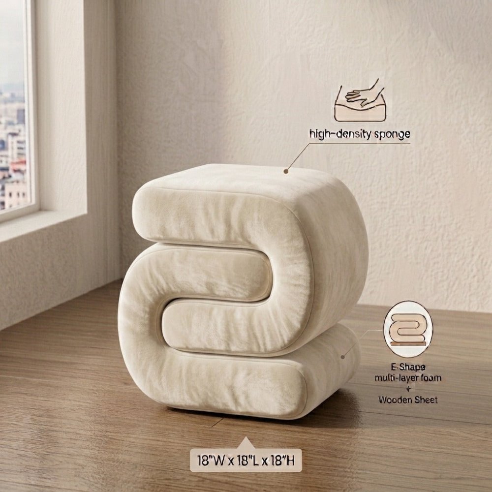 1 Seater Oval style Stool - 1595 - myhomestyle.pk