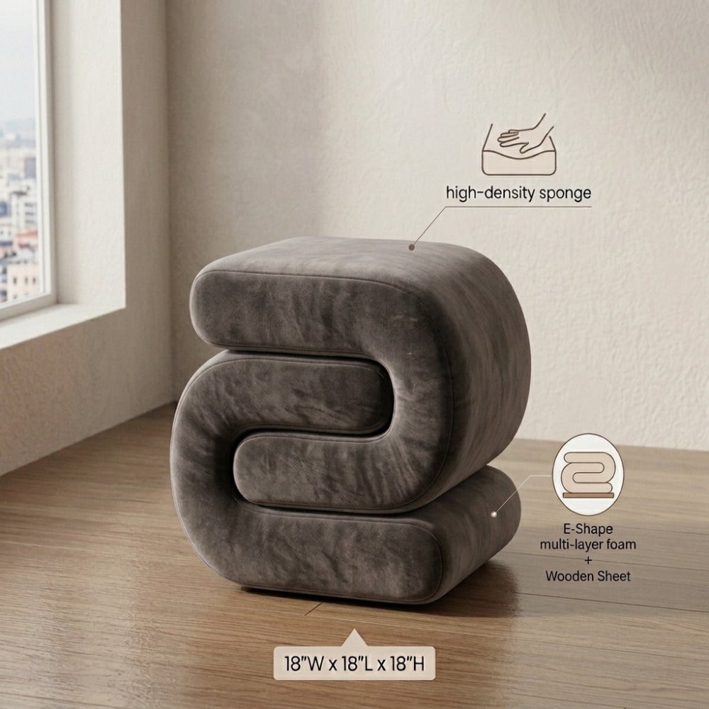 1 Seater Oval style Stool - 1595 - myhomestyle.pk