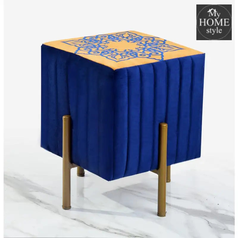 1 Seater Square Luxury Puffy Stool -1187 - myhomestyle.pk