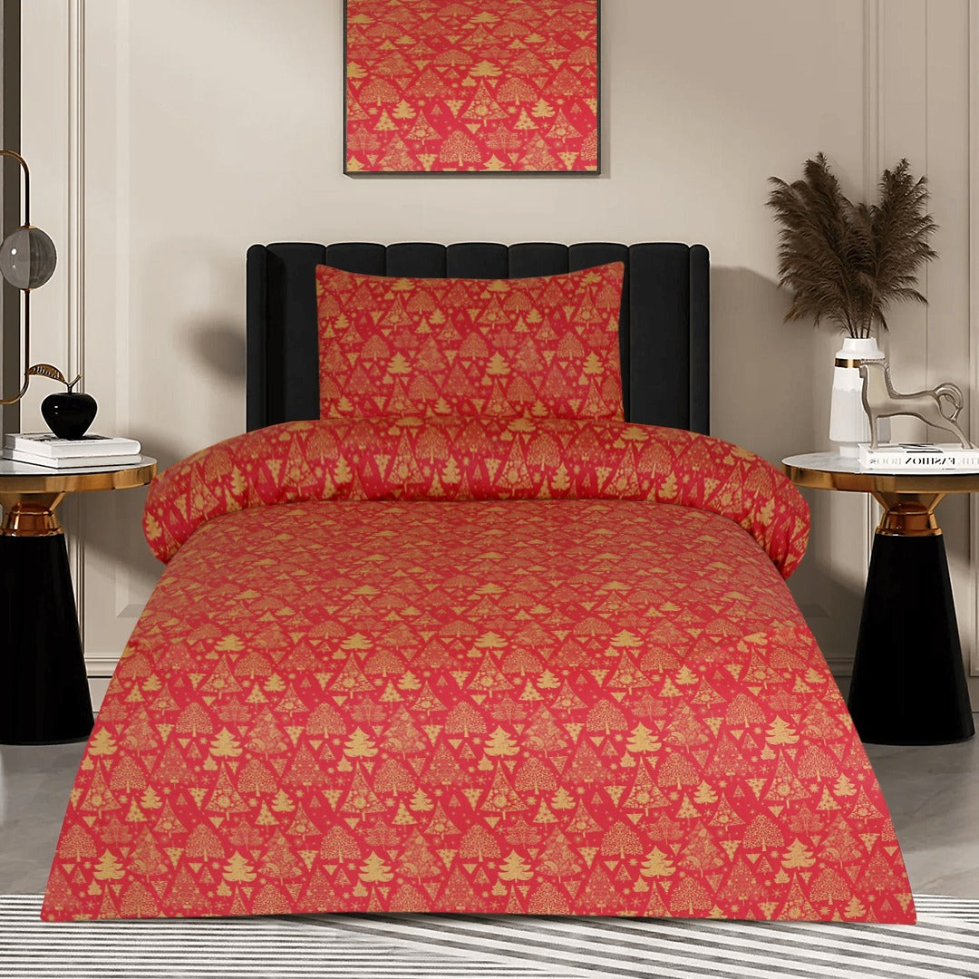 2 Pcs Printed Bed Sheet MHS-1182