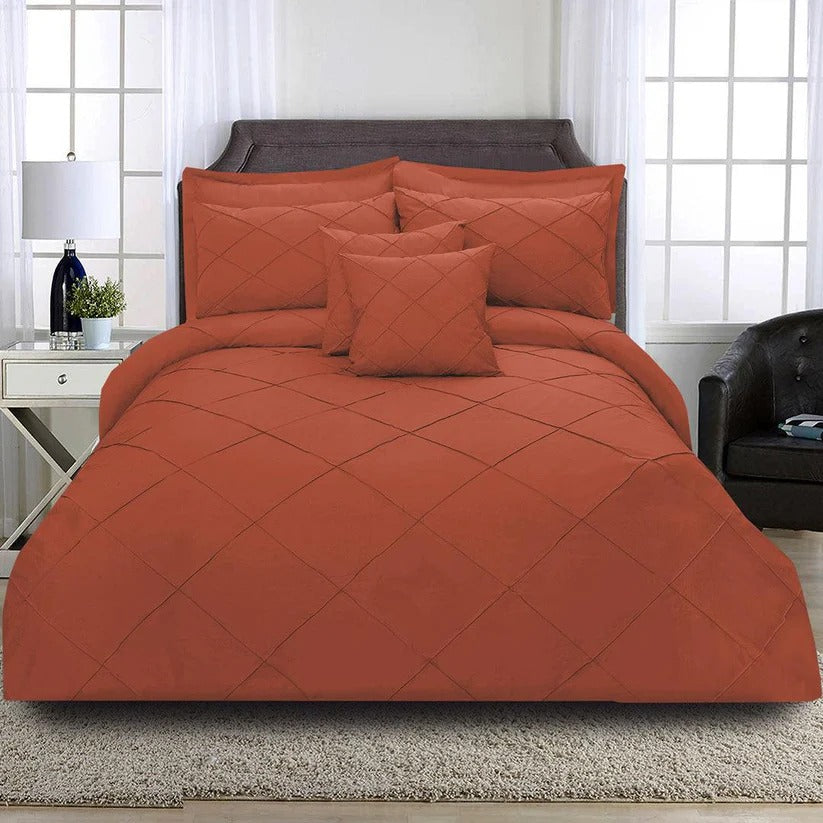 8 Pcs Cross Pleated Duvet Set