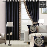 2 Pc's Luxury Velvet Embroidered Curtains With 2 Belts 08 - myhomestyle.pk