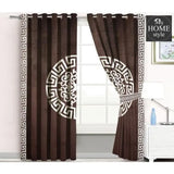 2 Pc's Luxury Velvet Embroidered Curtains With 2 Belts 25 - myhomestyle.pk