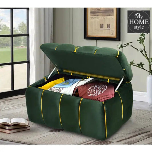 2 Seater Luxury Ottoman Storage Box - 1253 - myhomestyle.pk