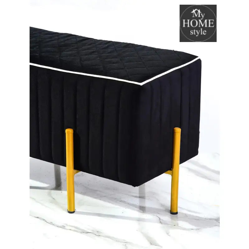 2 Seater Luxury Pleats Stool With Steel Stand -1185 - myhomestyle.pk