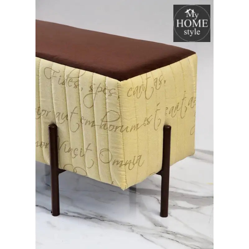 2 Seater Luxury Printed Stool With Steel Stand -1146 - myhomestyle.pk