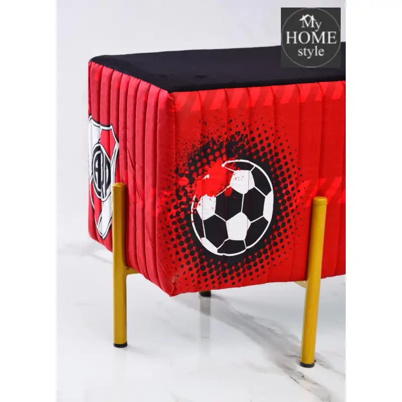 2 Seater Luxury Printed Stool With Steel Stand -1164 - myhomestyle.pk