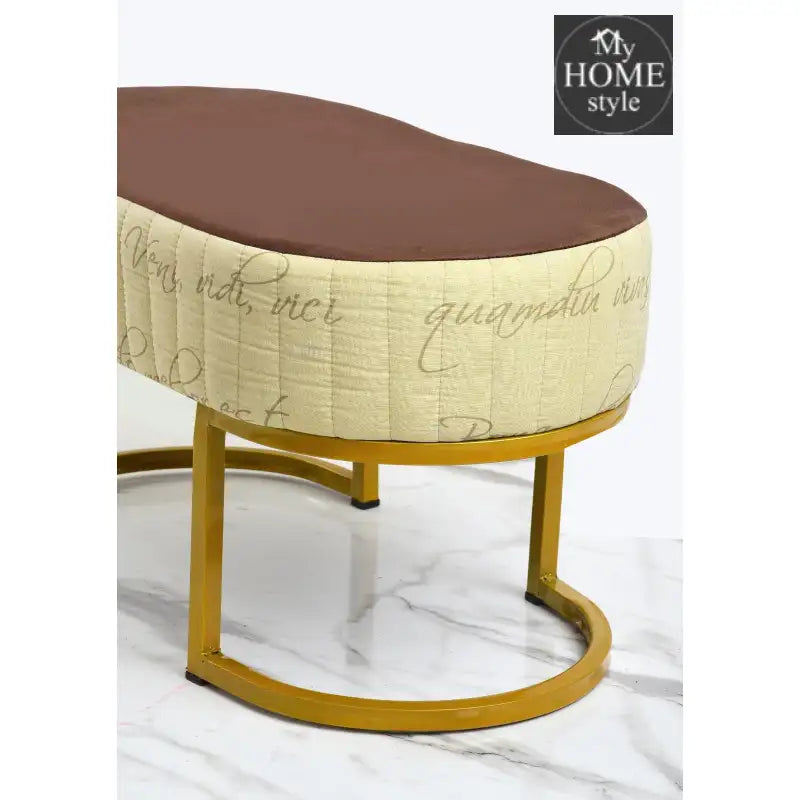 2 Seater Luxury Printed Stool With Steel Stand -1183 - myhomestyle.pk