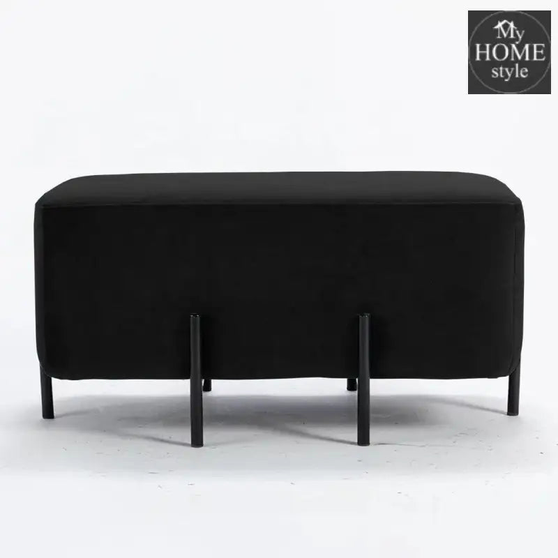 2 Seater Luxury Wooden Stool With Steel Stand-531 - myhomestyle.pk