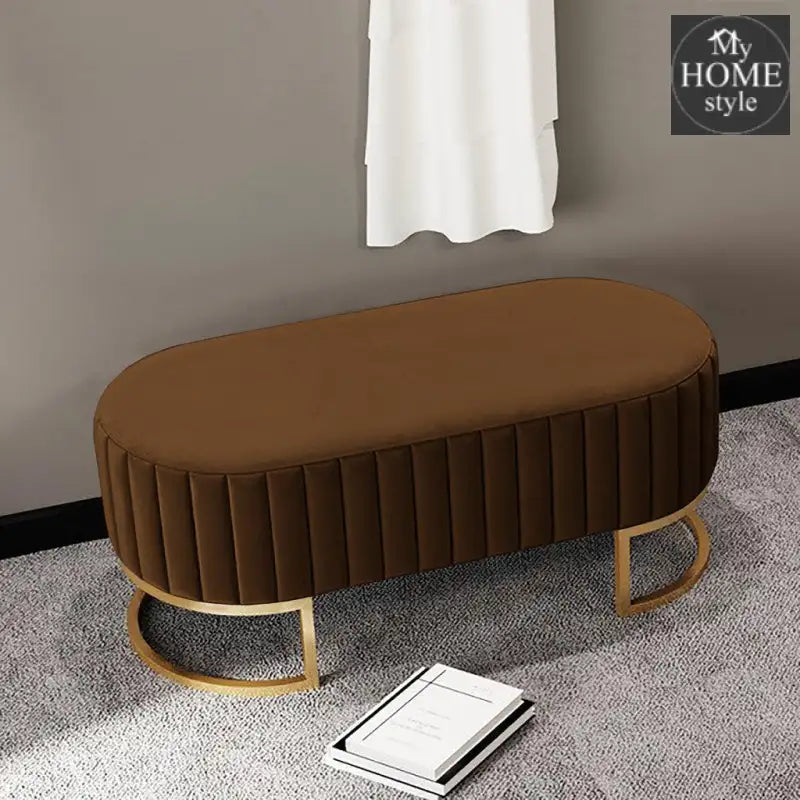 2 Seater Luxury Wooden Stool With Steel Stand 699 - myhomestyle.pk