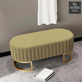 2 Seater Luxury Wooden Stool With Steel Stand 706 - myhomestyle.pk