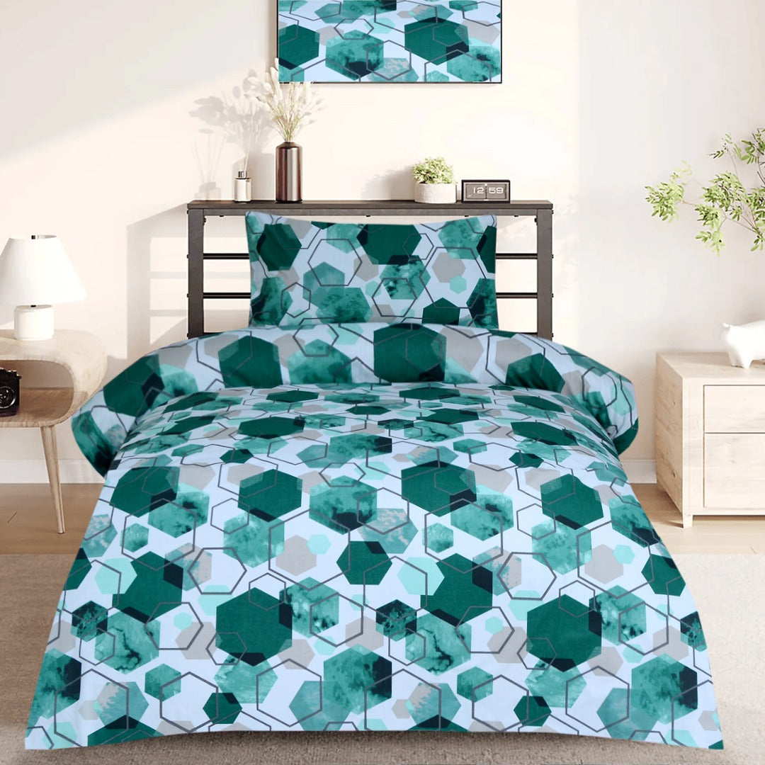 2 Pcs Printed Bed Sheet MHS-1206