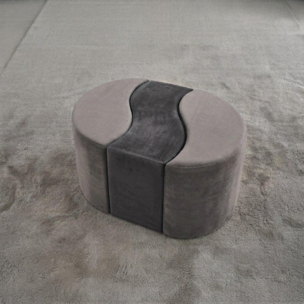 3 Pcs Curve Velvet Stool - 1594 - myhomestyle.pk