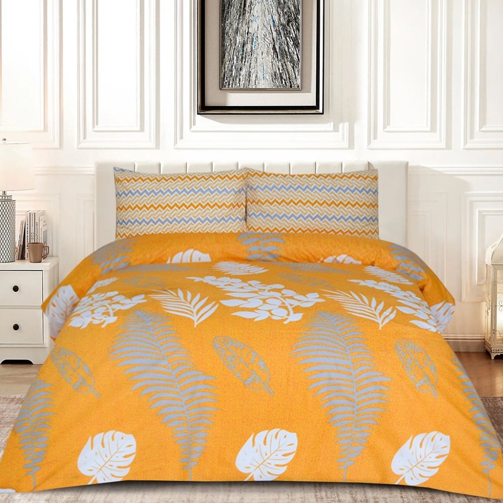 3 Pcs Elegant Printed Bed Sheet - 1236 - myhomestyle.pk