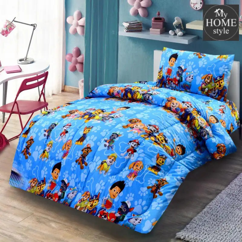 3 Pc's Kids Printed Comforter Set -02 - myhomestyle.pk