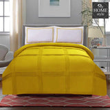 3 Pcs Luxury Baratta Pleated Duvet Set Yellow - myhomestyle.pk