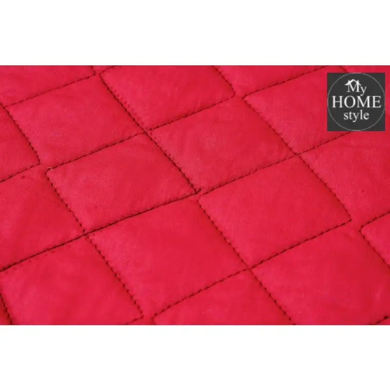 3 Pc's Luxury Bedspread RED - myhomestyle.pk