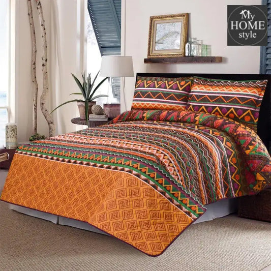 3 Pc's Luxury Printed Bedspread - myhomestyle.pk