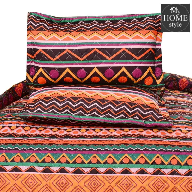 3 Pc's Luxury Printed Bedspread - myhomestyle.pk