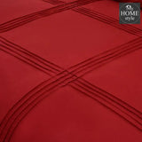3 Pc's Pleated Duvet Set Red - myhomestyle.pk