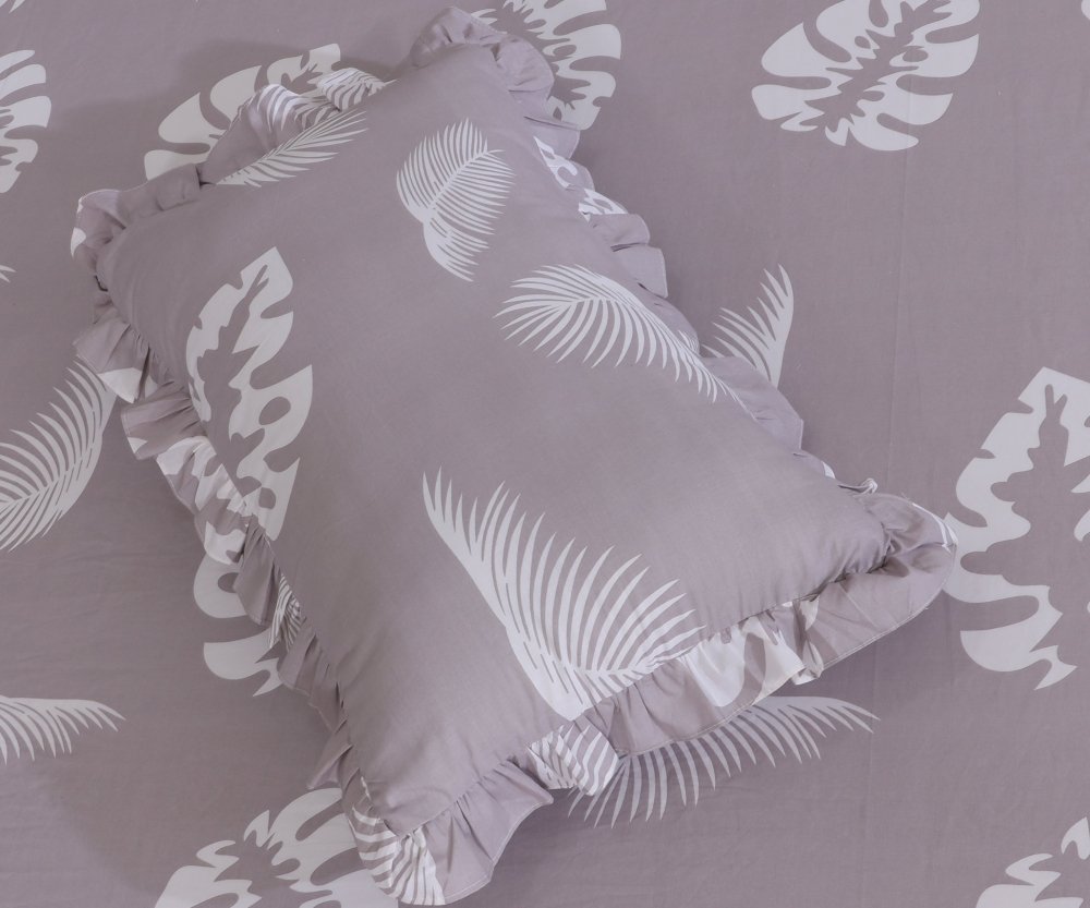 3 PCs Printed Bed skirt with Pillow cover 14 - myhomestyle.pk