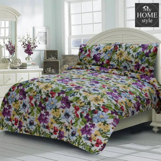 3 PCS PRINTED KING SIZE BED SHEET 808 - myhomestyle.pk