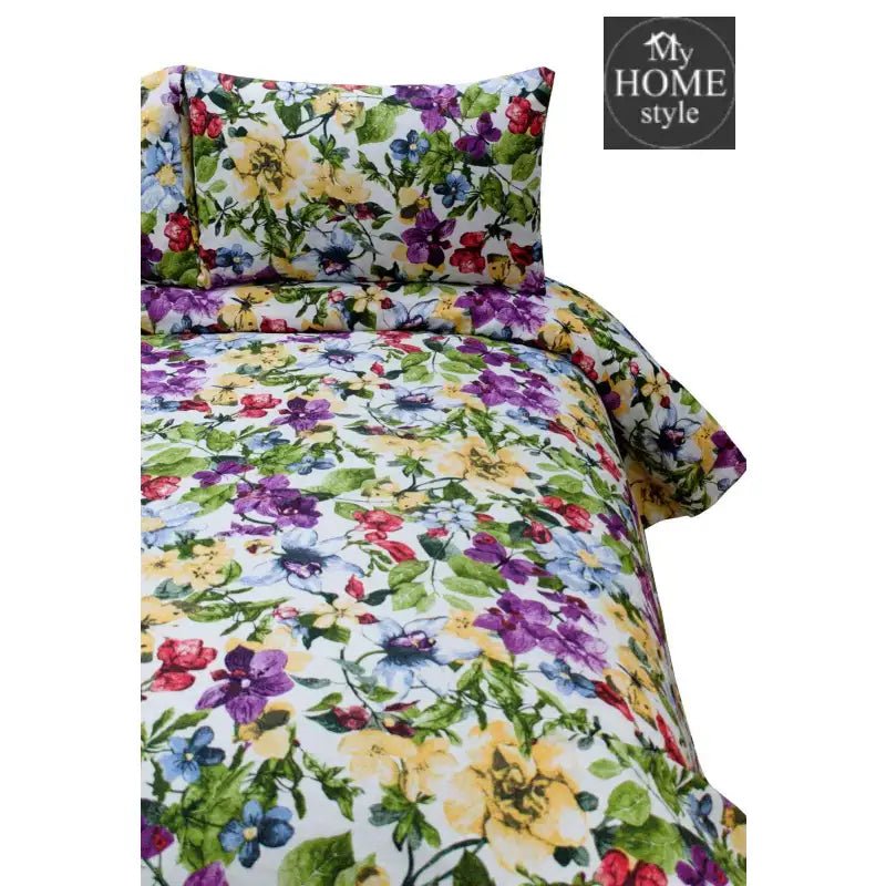 3 PCS PRINTED KING SIZE BED SHEET 808 - myhomestyle.pk