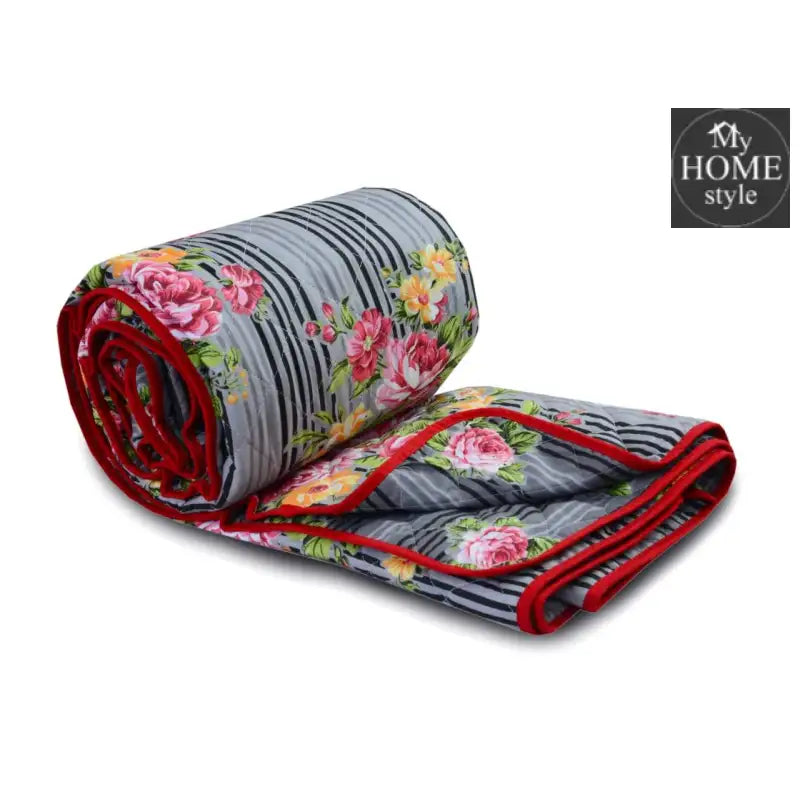 3 Pcs Quilted Floral Bedspread set MHS-n01 - myhomestyle.pk