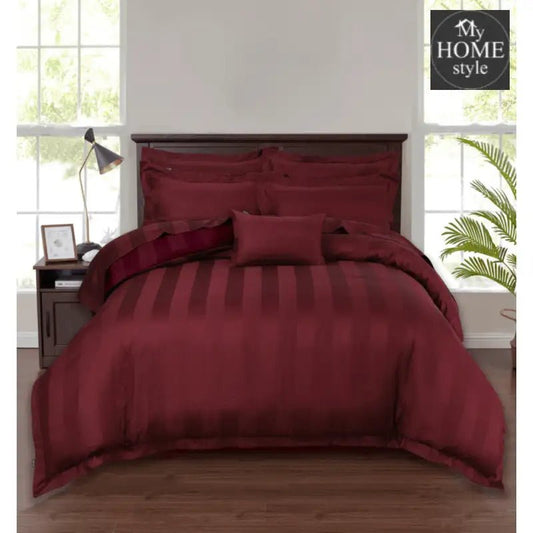 3 Pcs Satin Strips Bed Sheet MHS - 0493 - myhomestyle.pk