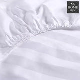 3 PCs Satin Strips Fitted Sheet with Pillow cover - myhomestyle.pk