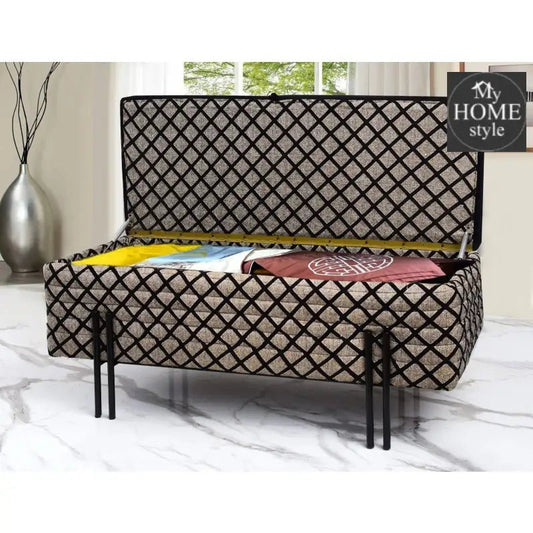 3 Seater Luxury Ottoman Storage Box - 1166 - myhomestyle.pk