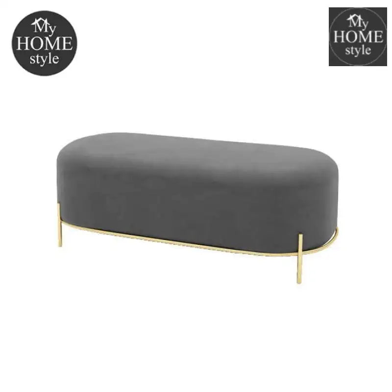 3 Seater Luxury Velvet Stool With Steel Stand -1056 - myhomestyle.pk
