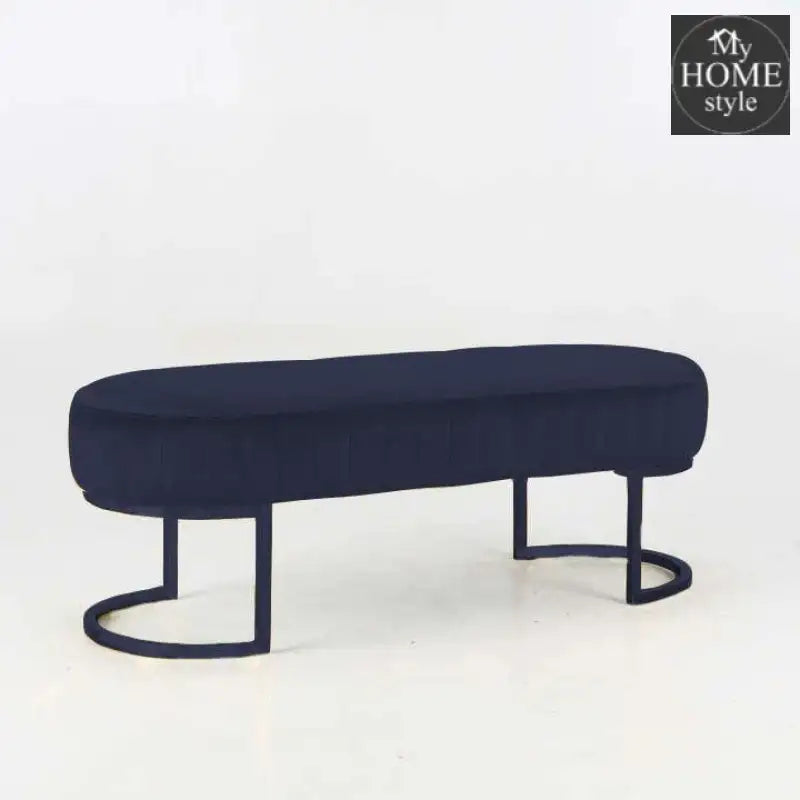 3 Seater Luxury Velvet Stool With Steel Stand -1135 - myhomestyle.pk