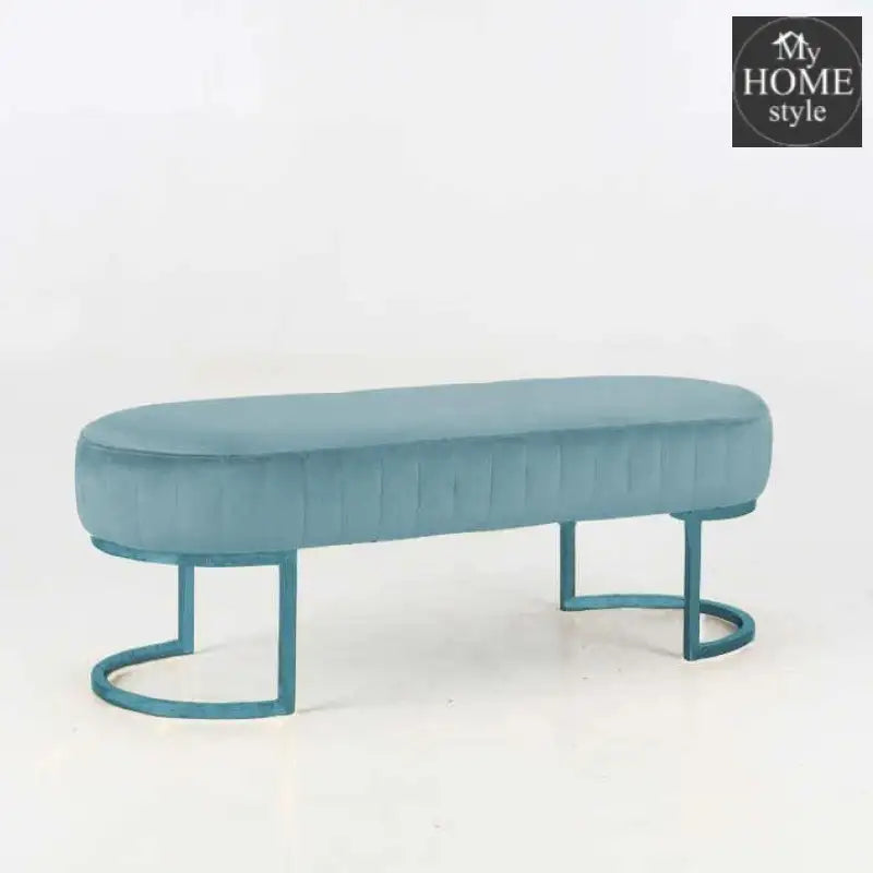 3 Seater Luxury Velvet Stool With Steel Stand -1138 - myhomestyle.pk