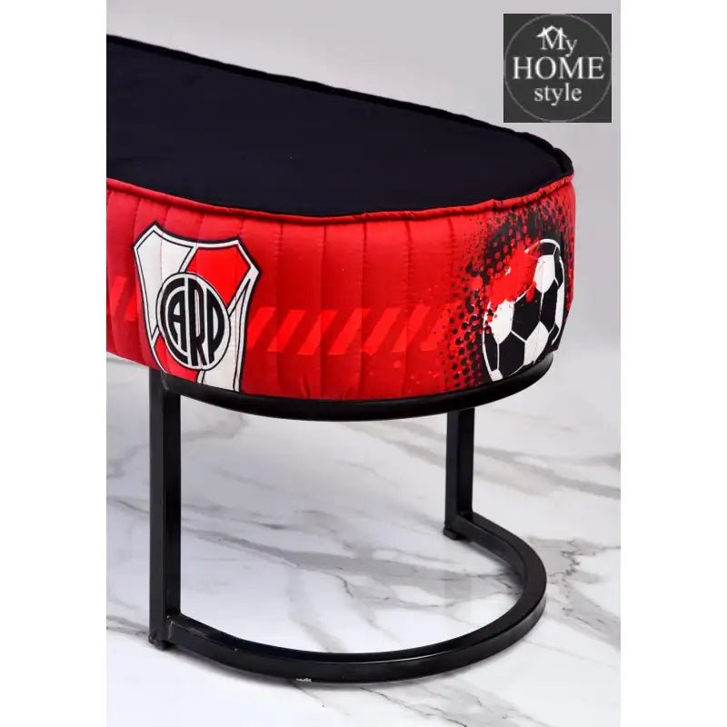 3 Seater Luxury Velvet Stool With Steel Stand - 1162 - myhomestyle.pk