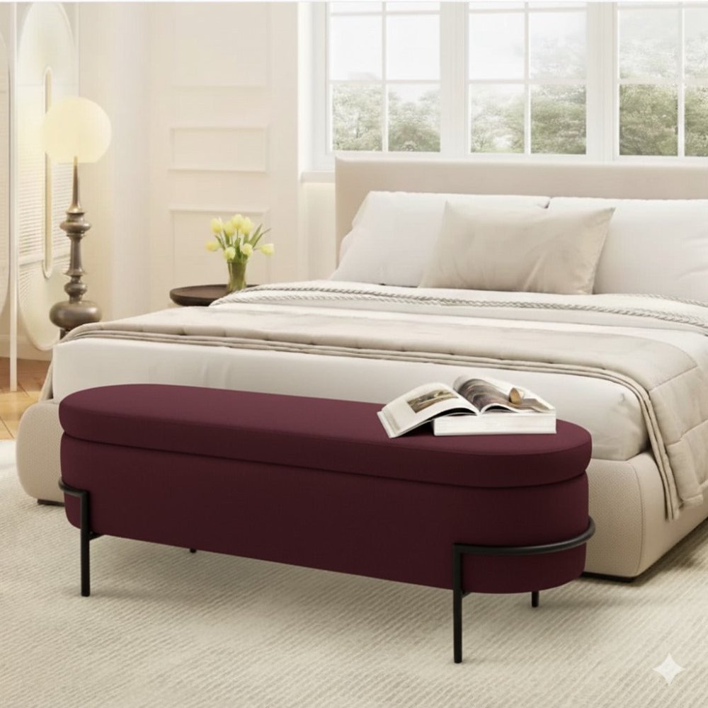 3 Seater Storage Modern Luxury End Stool - 1487 - myhomestyle.pk