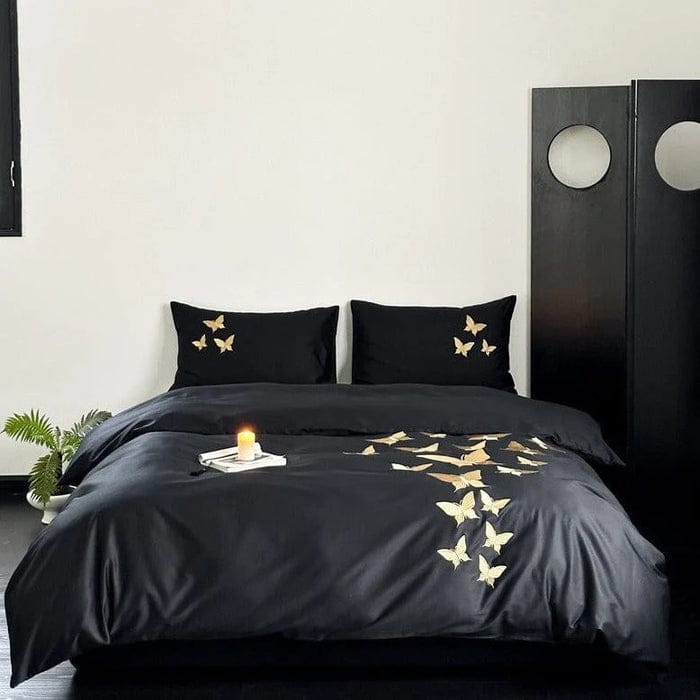 4 PCS LUXURY EMBROIDERED DUVET SET - 1266 - myhomestyle.pk