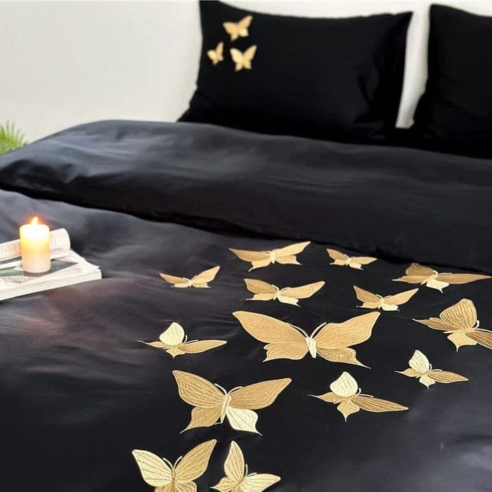 4 PCS LUXURY EMBROIDERED DUVET SET - 1266 - myhomestyle.pk