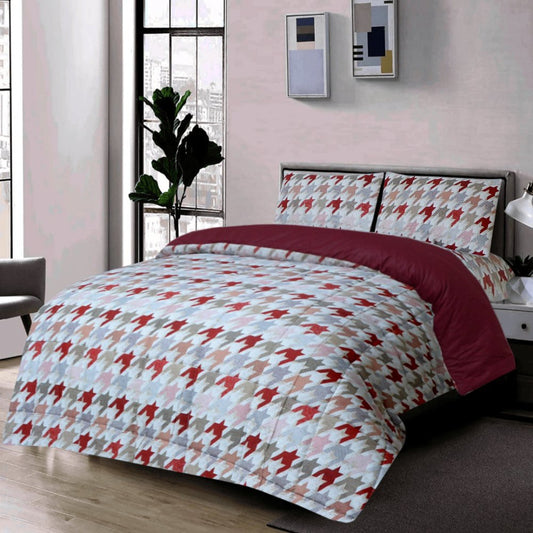 4 Pcs Luxury Printed Comforter Set - 1195 - myhomestyle.pk