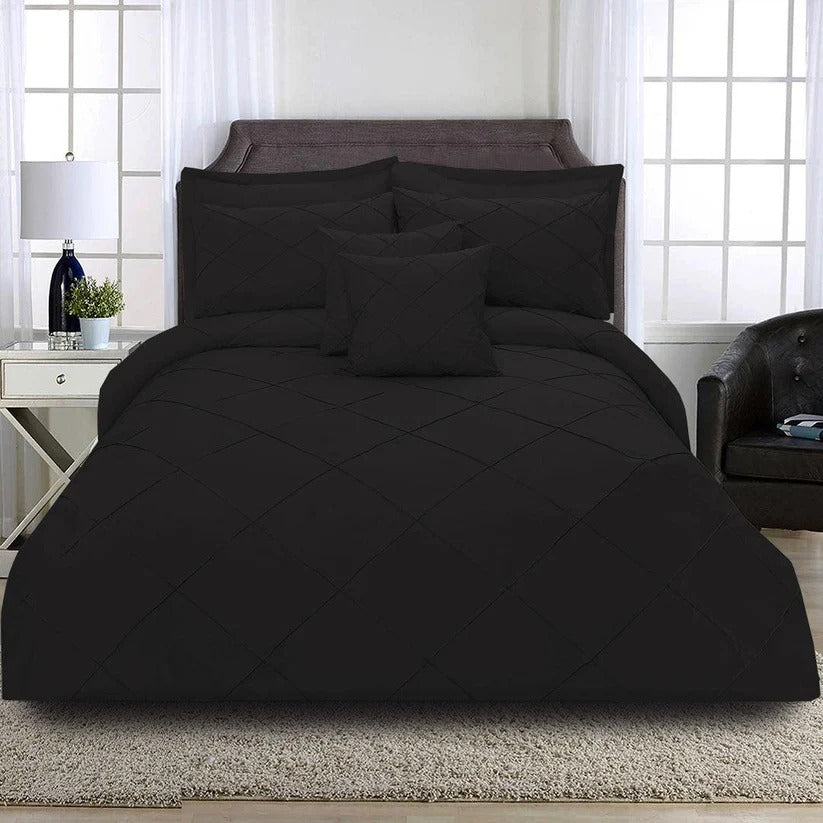 8 Pcs Cross Pleated Duvet Set