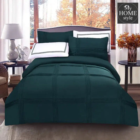 5 Pcs Baratta Pleated Duvet Set Zink - myhomestyle.pk