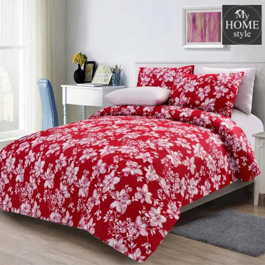 5 Pcs Printed Bed Sheet MHS - 0396 - myhomestyle.pk