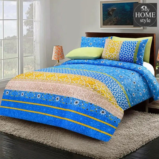 5 Pcs Printed Bed Sheet MHS - 487 - myhomestyle.pk