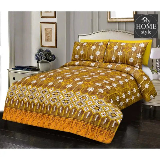 5 Pcs Printed Bed Sheet MHS - 588 - myhomestyle.pk