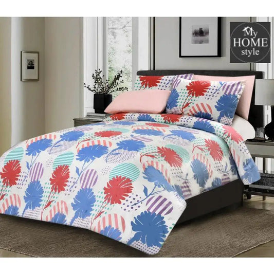 5 Pcs Printed Bed Sheet MHS - 604 - myhomestyle.pk