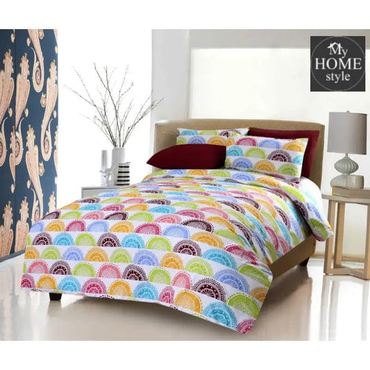 5 Pcs Printed Bed Sheet MHS - 605 - myhomestyle.pk